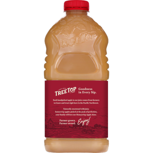 Tree Top® Honeycrisp Unfiltered Apple Juice Bottle Perspective: back