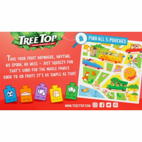 Tree Top Strawberry Apple Sauce Pouches Perspective: back