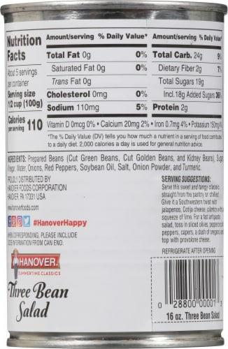Hanover® Three Bean Salad Perspective: back