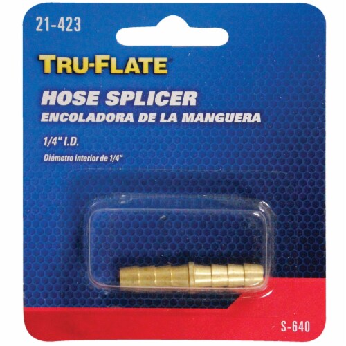 Tru-Flate 1/4 In. Brass Hose Splicer 21-423 Perspective: back