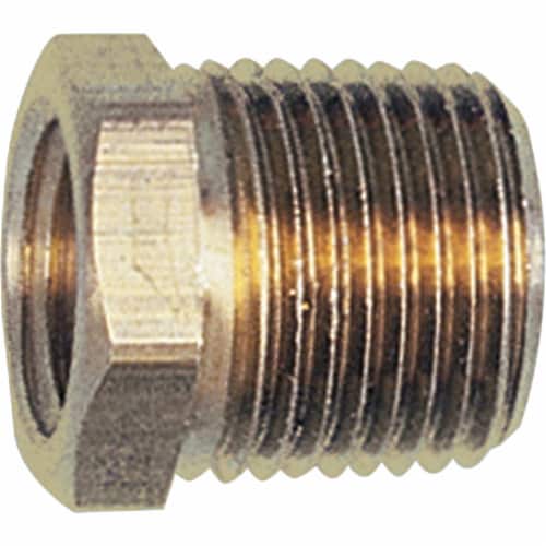 Tru-Flate 1/4 In. FNPT x 3/8 In. MNPT Brass Bushing 21-535 Perspective: back