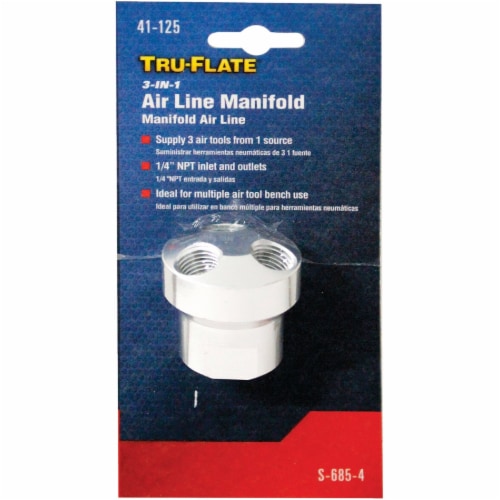 Tru-Flate 1/4 In. NPT 1/4 In. NPT Manifold 41-125 Perspective: back