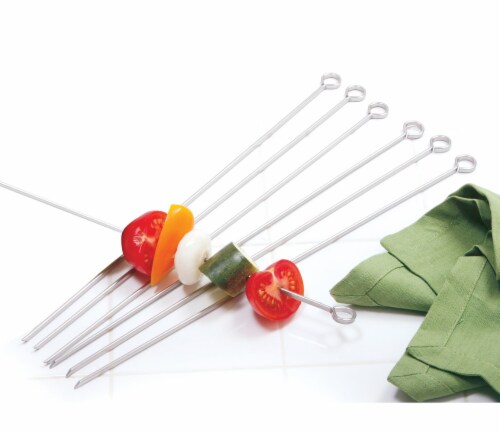 Norpro 14 in. Stainless Steel Skewers Perspective: back