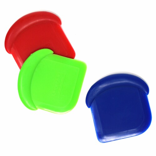 Norpro My Favorite Scraper, 3 Piece Set, Red/Blue/Green Perspective: back