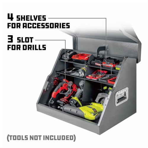 Powerbuilt Rapid Box Portable Slant Front Lockable Power Tool