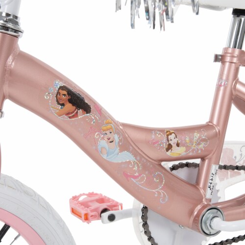 Huffy Disney Princess Celebration Kid's Bike With Training Wheels - Pink Perspective: back