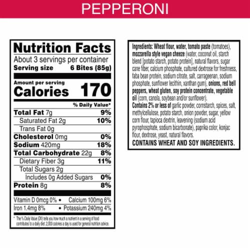MorningStar Farms® Veggitizers Meatless Sausage Pizza Bites Perspective: back