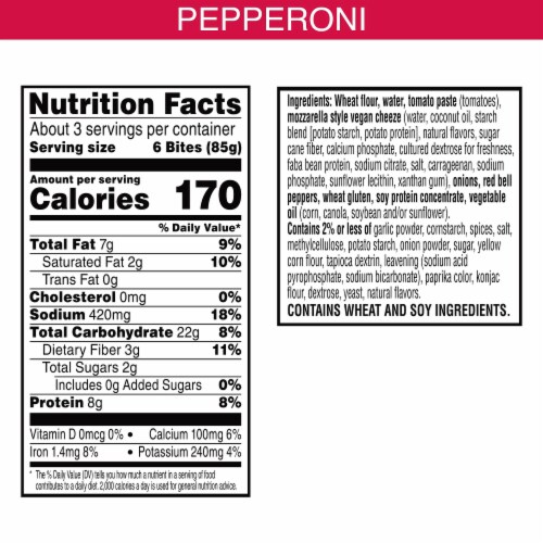 MorningStar Farms Veggitizers Meatless Sausage Pizza Bites Perspective: back