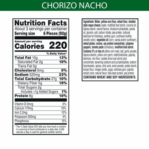 MorningStar Farms® Veggitizers Chorizo Nacho Nacho Bites Perspective: back