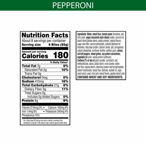 MorningStar Farms® Pepperoni Pizza Family Size Veggie Bites Perspective: back