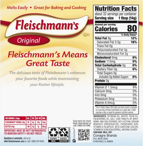 Fleischmann's® Margarine Quarters 4 Count Perspective: back