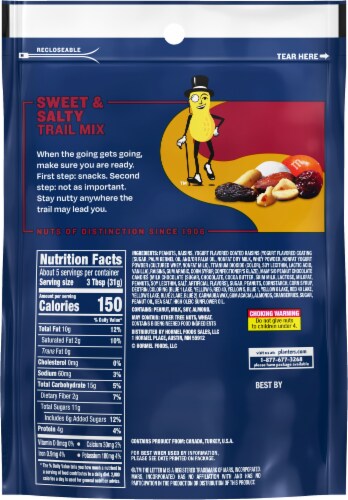 Planters® Sweet & Salty Trail Mix Perspective: back