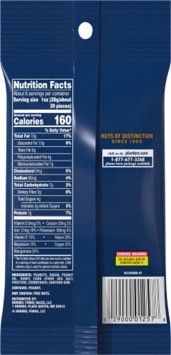 Planters Honey Roasted Peanuts Perspective: back