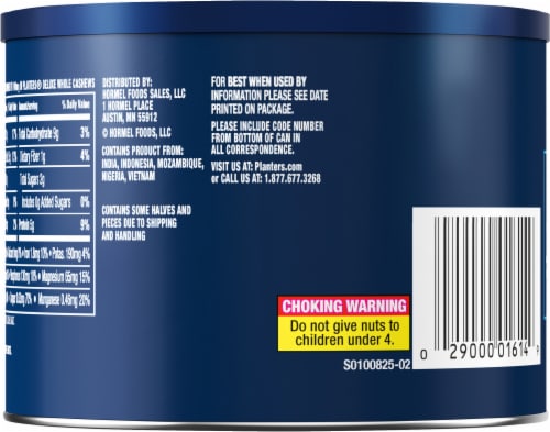 Planters Lightly Salted Whole Cashews Perspective: back