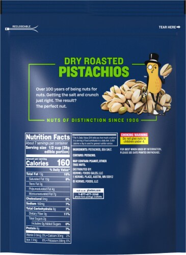 Planters® Dry Roasted Pistachios Perspective: back