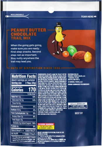 Planters® Peanut Butter Chocolate Trail Mix Perspective: back