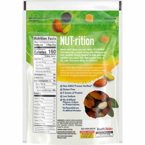 Planters NUT-rition Vitality Blend Nut and Dried Fruit Mix Perspective: back