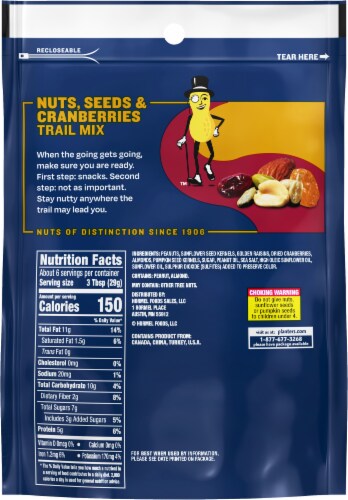 Planters® Nuts Seeds & Cranberries Trail Mix Perspective: back