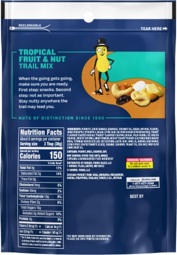 Planters® Tropical Fruit & Nut Trail Mix Perspective: back