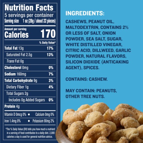 Planters® Dill Pickle Cashews Perspective: back