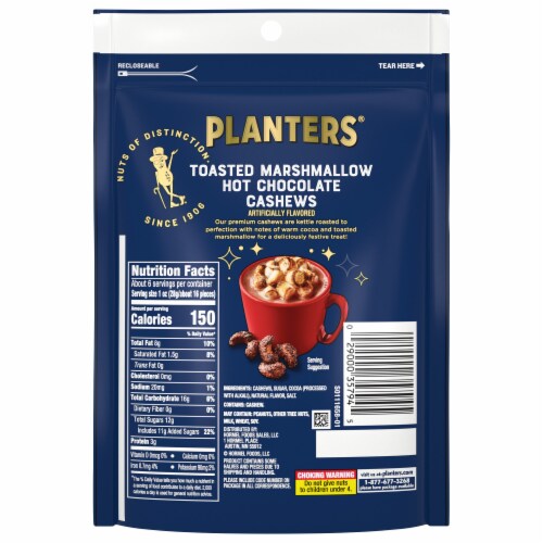 Planters Toasted Marshmallow Hot Chocolate Cashews Perspective: back