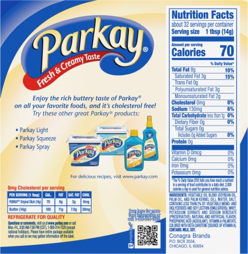Parkay Fresh & Creamy Taste Spread Sticks Perspective: back
