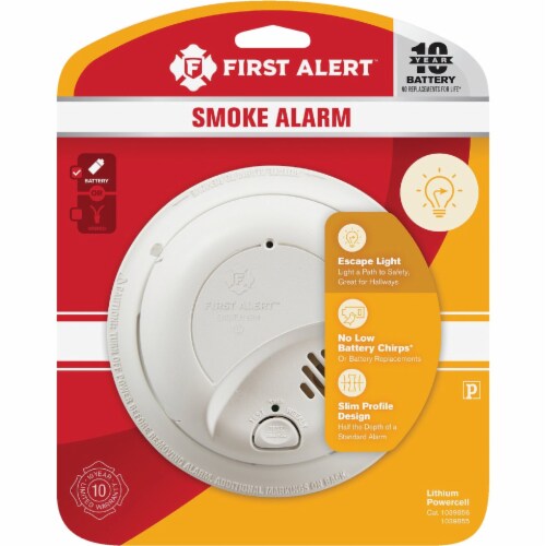 First Alert Smoke Alarm - White Perspective: back