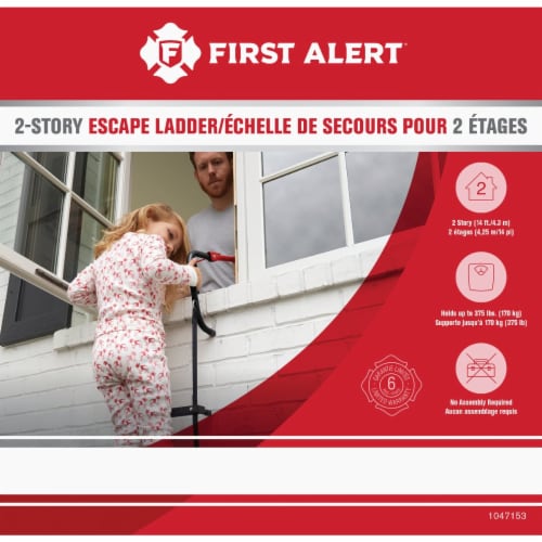 First Alert 14 Ft. Steel Fire Escape Ladder 1047153 Perspective: back