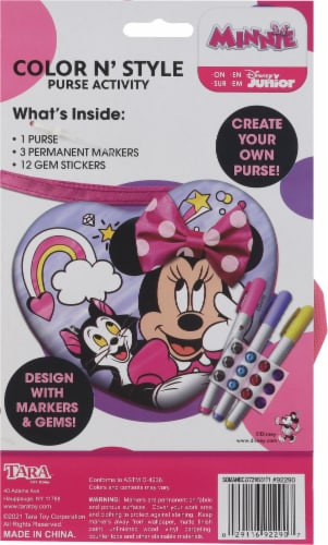 Disney Junior Minnie Mouse Color N' Style Purse Activity Perspective: back