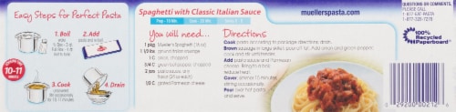 Mueller's Spaghetti Pasta Perspective: back