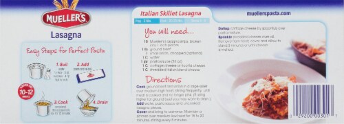 Mueller's Lasagna Noodles Perspective: back