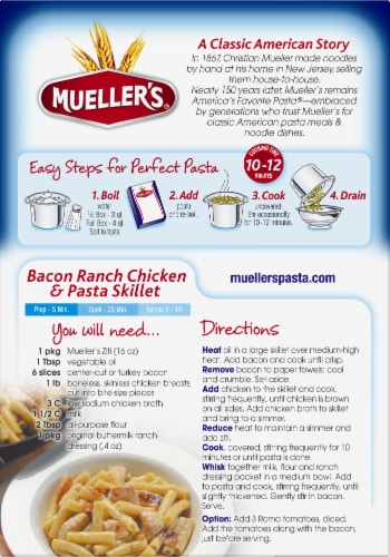 Mueller's Ziti Pasta Perspective: back