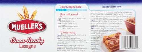 Mueller's® Oven Ready Lasagna Perspective: back