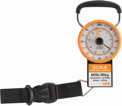 Lewis N. Clark Luggage Scale with Weight Marker - Orange Perspective: back