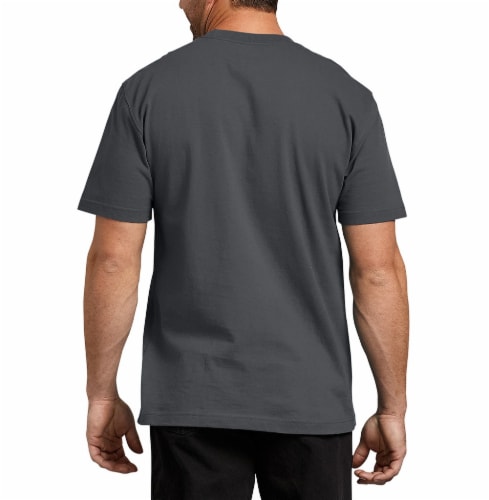 Dickies Men’s Heavyweight Short Sleeve T-Shirt - Charcoal Perspective: back