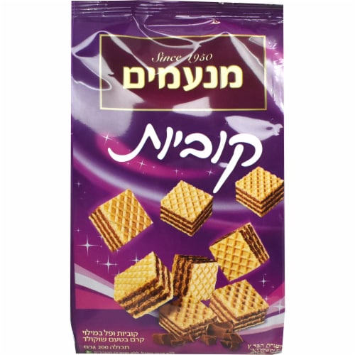 Manamim Chocolate Flavored Cream Wafer Cubes Perspective: back