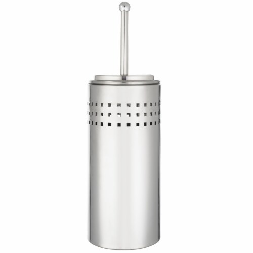 Toilet Brush and Plunger Set Toilet Plunger Toilet Brush Combo Chrome Perspective: back