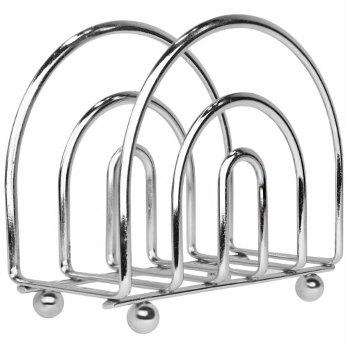 Blue Donuts Chrome Collection Napkin Holder Perspective: back