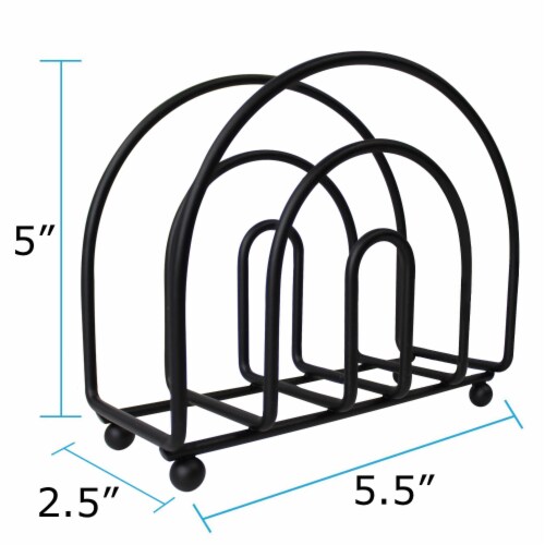 Blue Donuts Black Napkin Holder Perspective: back