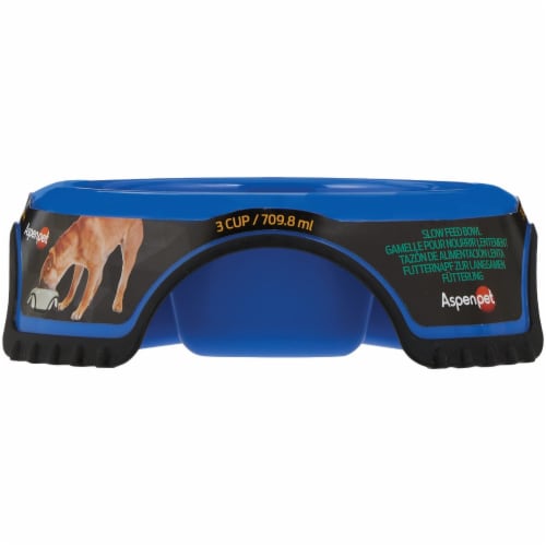 Aspen Pet Anti-Skid Slow Feed Bowl Perspective: back