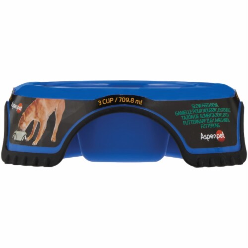 Aspen Pet Anti-Skid Slow Feed Bowl Perspective: back