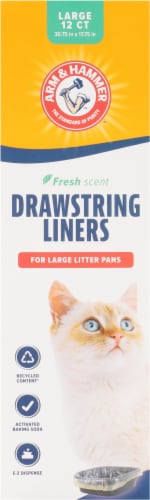 Arm & Hammer™ Large Drawstring Litter Pan Liners Perspective: back