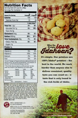Idahoan Au Gratin Potatoes Perspective: back