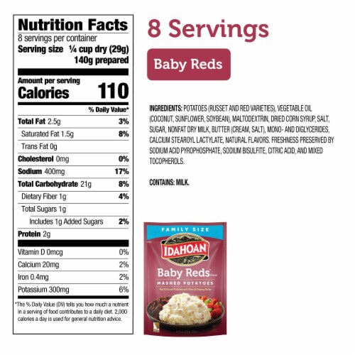 Idahoan® Baby Reds® Brand Mashed Potatoes Family Size Perspective: back
