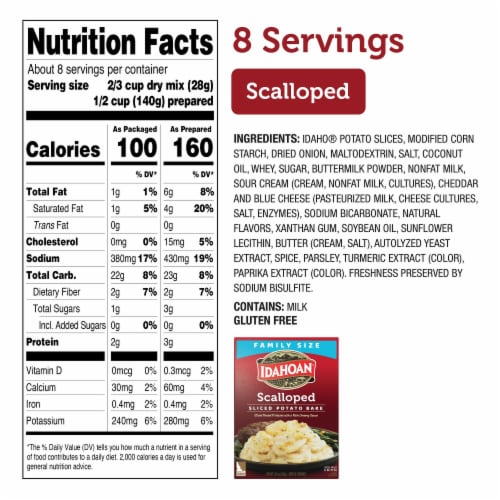 Idahoan Family Size Scalloped Homestyle Casserole Potatoes Perspective: back
