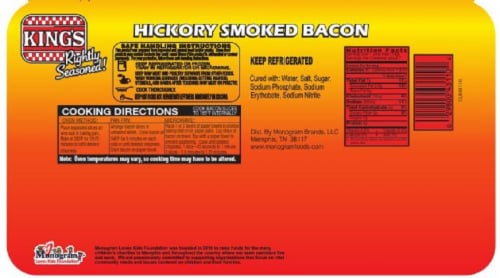 King's™ Rightly Seasoned Hickory Smoked Sliced Bacon Perspective: back