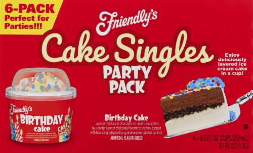 Friendly's Birthday Cake Singles Party Pack Perspective: back