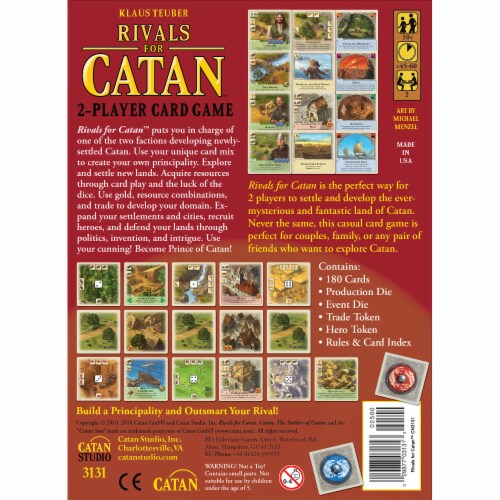 Catan® Rivals for Catan™ 2-Player Card Game Perspective: back