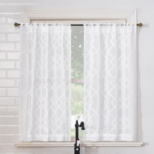 No. 918 Bobbi Tier Curtain - White Perspective: back