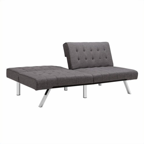 DHP Emily Convertible Linen Futon in Gray 1 Kroger